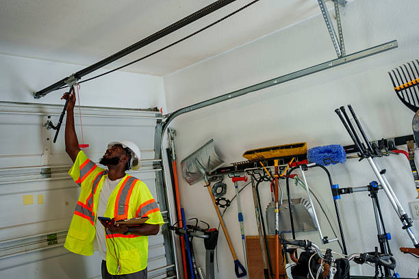Professional Garage Door Spring Repair technician working in Port Aransas, TX